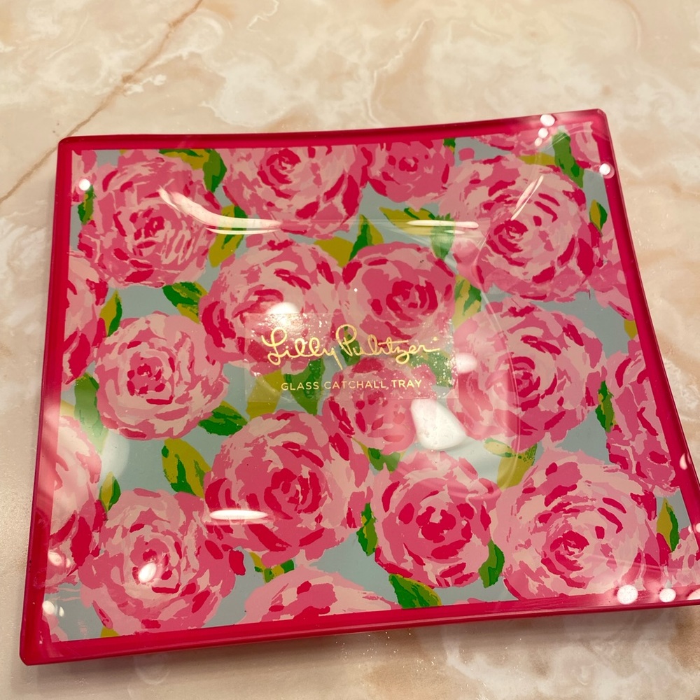 Lilly Pulitzer Glass catch all  tray